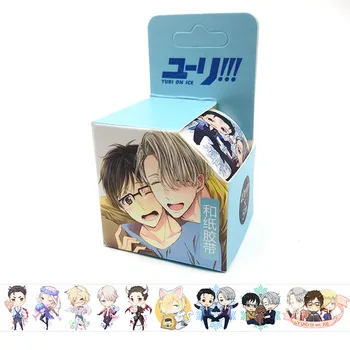 10 krabic/lot Anime YURI na LEDĚ maskovací pásky HRAČKA Yuri Katsuki Plisetsky Victor Washi Pásky Papírové Ruku účet samolepky 5M