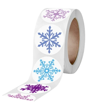 100-500Pcs sněhová Vločka, Veselé Vánoční Samolepky Candy Bag Obálky Těsnění Štítek Nálepka Vánoční Dárky Box Dekorace