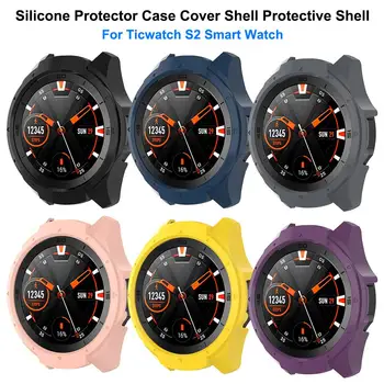 Silikon Inteligentní Hodinky Ochranné Pouzdro Pro Ticwatch S2 Anti-scratch Náhradní Chytré Hodinky Rám, Kryt Shell Příslušenství