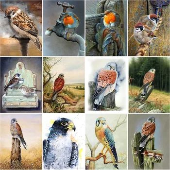 Prodej 5D DIY Diamantový Malování Zvířat, Ptáků Cross Stitch Kit Plné Náměstí Vrtačka Vyšívání Umění Mozaiky Obrazu Kamínky Dárek