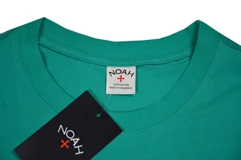 Hip Hop Noah Zelené Tričko 2021 Muži Ženy Ležérní 1:1 Vysoce Kvalitní Streetwear Beruška Print Tee NOAH Topy Přední Kapsa