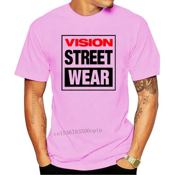 Tričko pánské Vintage Skate T Shirt Visione Tee Street Wear Tričko retro kolo krk cool mans T-shirt