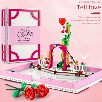 FORMY KRÁL 10022 Kreativní Hračky MOC Romantické Lásky Návrh Book Set Stavební Bloky Shromáždění, Model, Cihly, Děti, Vánoční Dárek