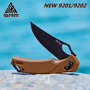 SANRENMU SRM NOVÉ 9201/9202 Kapsy Skládací Nože D2 Blade Osy Systému Přežití EDC Nástroj, venkovní táboření, lov taktický nůž