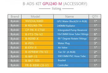 Bykski Vlastní Vodní Chlazení Soft Tube AIO Kit Pro CPU A GPU, Chladič,Ventilátor,Chladič,Čerpadlo,Chladič Součástí ,B-INZERÁTY-KIT