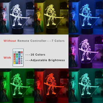 3D Bluetooth Reproduktor LED Noční světlo Noční Světlo Anime Hry Stolní Lampa Overwatch Pokoj Dekor Dospívající Děti Dárek Ovládání APLIKACE