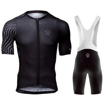 Pánské Cyklistické Oblek Set Bib Set 2021 Letní Horské Kolo Cyklistické Oblečení UV Ochranou Racing Team Jednotné Oblečení