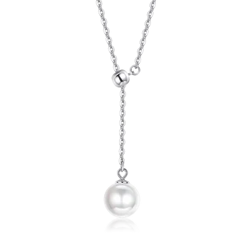 GOMAYA Shell Pearl Náhrdelník Pro Ženy 925 Sterling Silver Velký Bílý Perlový Přívěsek Náhrdelníky Ženy Ukázat Vitalitu Jemné Šperky
