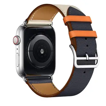Pravé Kůže popruh pro Apple watch band 44 mm 40 mm 42 mm 38 mm Single/Double tour náramek iWatch series 3 4 5 6 se kapela