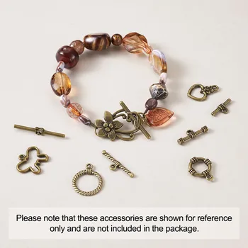 1 Box Vícebarevná 304 z Nerezové Oceli & Tibetský Styl Slitiny Ring zapnout Cvočky Pro DIY Náramek, Náhrdelník Šperky Zjištění