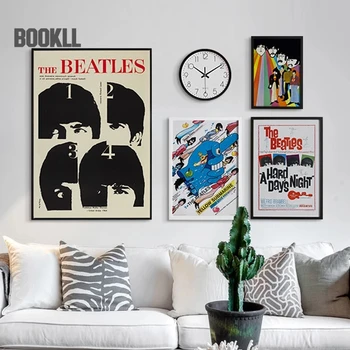 Estetické Klasické Beatle Alboms Vintage Plakáty A Tisky Na Zdi Plátno Malby Domácí Výzdoba Domu Obývací Pokoj Dekorace