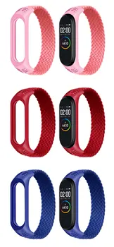 5 Barva Nové Silikonové Náhradní Popruh Pro Mi Kapela 5 Nylon Opletené Náramek Náramek Pro Xiaomi Mi Band 4 3 Popruh