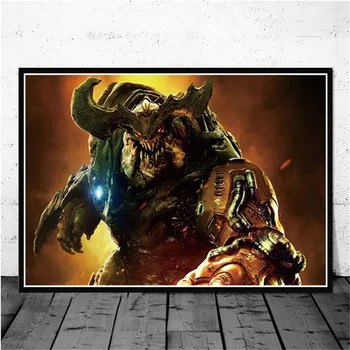 Klasické Halo Video Hry Ultimate Doom Wall Art Malířské Plátno Plakáty a Tisky Umění Zdi Obraz pro Obývací Pokoj Bez Rámu