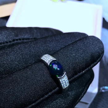 2021 Nové Módní Černý Opál 6*8mm pro Snubní Prsteny Stříbrné Prsteny Luxusní Šperky
