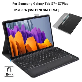 Pouzdro pro Samsung Galaxy Tab S7+ S7 Plus Klávesnice Případ T970 SM-T970 SM-T976B 12.4