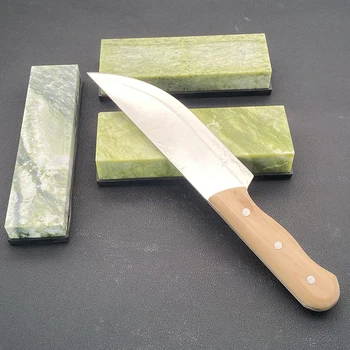 Velké zelené ostření kamenné podezdívce Natrual achát karbid Boru whetstone bar kuchyňský nůž ostřejší olej honovací brousek Apex edge