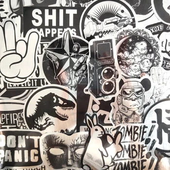 10/30/50ks/balení Kovových Drátů-Kreslení Odrážejí Světlo Graffiti Samolepky Na Notebook Motocykl Skateboard Počítač, Mobilní Telefon