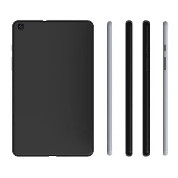 černá matná protiskluzové Měkké TPU Průhledné Silikonové Jasný Případ Kryt pro Samsung Galaxy Tab 8.0 2019 SM-T290/SM-T295