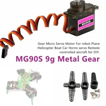 Mitoot MG90S Metal gear Digitální 9g Servo Pro Rc míč, Letadlo, Vrtulník double Kovové zuby nesoucí policajti, Loď, Auto B3P2