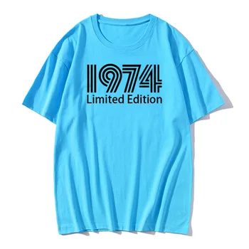 1974 Limitované Edice Funny 46. Narozeniny Grafické T-Shirt Pánské Letní Styl Vintage Krátké Rukávy Normální Streetwear Trička