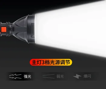 30000Lumens Led Svítilna 500 m Dlouhý dosah Svítilna S Vestavěným-in Baterie USB Svítilna Lanterna Pochodeň 4 Režimy COB Pracovní Světlo