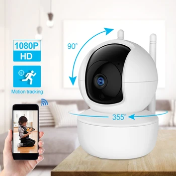 Dome Wi-fi IP Kamera 1080P Bezdrátové Infračervené Noční Vidění Kamery Vnitřní 360° Baby Monitor IP, Pes, Pet Kamera Pro Domácí Bezpečnost