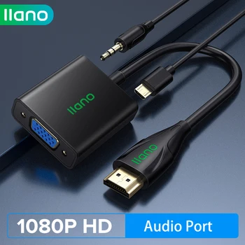 LLANO HDMI-Kompatibilní VGA Adaptéru HD 1080P Kabel Converter Samec VGA Samice Převodník Digital Analog Kabel pro Tablet, Notebook, PC