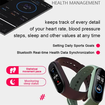 M5 Chytrý Náramek Náramek Muži Ženy Sport Smart Band 5 Bluetooth Krevní Tlak, Srdeční Frekvence Monitoru Fitness Tracker, Chytré Hodinky