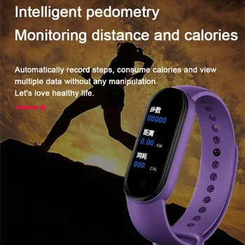 M5 Chytrý Náramek Náramek Muži Ženy Sport Smart Band 5 Bluetooth Krevní Tlak, Srdeční Frekvence Monitoru Fitness Tracker, Chytré Hodinky