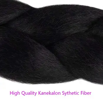 Kanekalon Pletení Vlasy, Vysoká Teplota Syntetické Háčkování Copánky, Prodlužování Vlasů Jumbo Pletení Vlasy