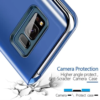 Pro Samsung A12 Pouzdro Flip Mirror Stát Telefon Pouzdro Pro Samsung Galaxy A12 Případě Luxusní Ochranné 12 Fundas Coque 6.5 inch Capa