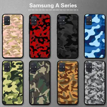 Maskovací Camo Vojenské Armády Telefon Pouzdro pro Samsung A01 A02 A12 A11 A31 A91 A80 A21 A21S A31 A32 A20E A7 2017 4G 5G Kryt