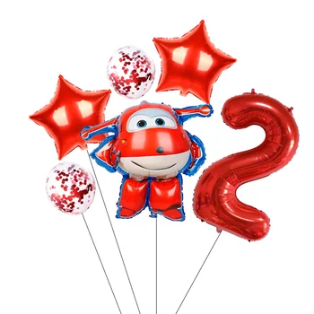 1ks Velká Super 3D Křídla helium Fólie Balón SuperWings Globos Birthday Party Dekorace Děti, Hračky, Nafukovací Vzduchu