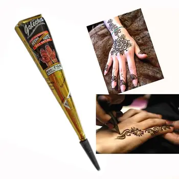 Černá Henna Malování Na Tělo Umění Dočasné Flash Tetování Vložit Kužel Sexy Tetování Indická Svatba Přírodní Dlouhotrvající Žádné Chemikálie