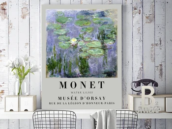 Claude Monet Výstava Muzeum Plakátu, Impresionismus Umění Tisky, Krajiny, Ilustrace Malířské Plátno, Obývací Pokoj Domácí Dekor