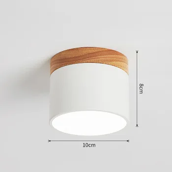 Downlight domácnost, povrchová montáž LED moderní jednoduché veranda, chodba chodba macaron masivního dřeva strop stropní svítidlo 7W