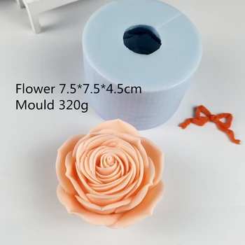 3D Květiny, Rose Tvar Silikonové Formy Dort, Čokoláda, Svíčka, Mýdlo Formy DIY Aromatherarpy Domácí Dekorace Řemesla, Nástroje