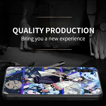 Tisk Skla Telefon Pouzdro Pro Samsung Galaxy A51 A71 A50 A31 A21s A70 A72 A52 M31 M51 Soft Edge Kryt Shell Anime Kochou Shinobu