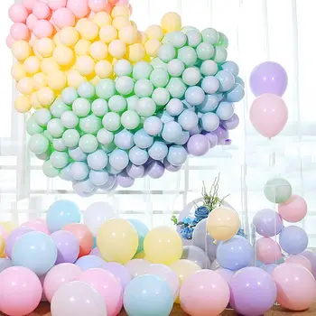 10palcový Macaron Barevné Latexové Balónky Pastel Candy Balls Miminko, Svatby, Narozeniny, Party Dekorace, Nafukovací Globos Zásoby