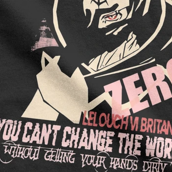 Lelouch Vi Britanian T-Shirt pro Muže Kód Geass Lelouch Povstání Anime Vtipné Trička Kolem Krku T Košile Párty Topy