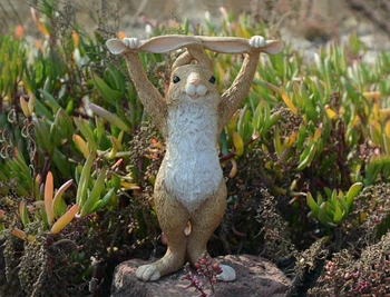 Roztomilý Velikonoční Králík psací Stůl Dekor Víla Zahrada Bunny Zvířecí Figurka Domova Valentýna Dárek Miniaturní Zahrada Figurky