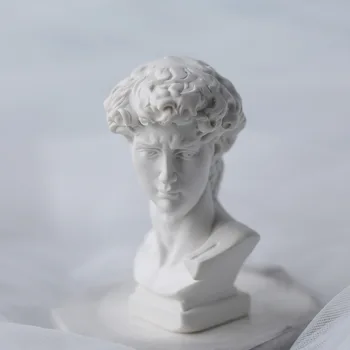 3D David Omítky Svíčka Silikonové Formy DIY Epoxidové Pryskyřice Licí Formy Portrét Aromaterapie, bytové Dekorace, Šperky Tvorba Nástroje