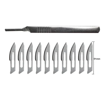Non-slip kovový skalpel nůž tool kit řemeslo nůž + 40 kusů mobilního telefonu blade DIY PCB opravy ručního nářadí