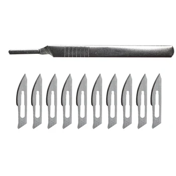 Non-slip kovový skalpel nůž tool kit řemeslo nůž + 40 kusů mobilního telefonu blade DIY PCB opravy ručního nářadí