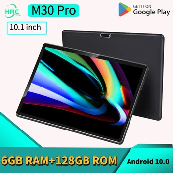 Zbrusu Nový 10 Palcový Tablet Android 10.0 Octa Core CPU, 6GB RAM, 128 gb ROM, 4G LTE, WiFi, GPS, 6000mAh Baterie Typ C Tablet PC