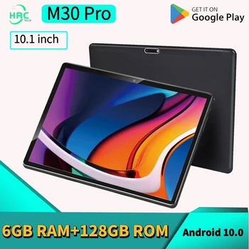Zbrusu Nový 10 Palcový Tablet Android 10.0 Octa Core CPU, 6GB RAM, 128 gb ROM, 4G LTE, WiFi, GPS, 6000mAh Baterie Typ C Tablet PC