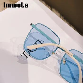 Imwete Vintage Square Ženy, sluneční Brýle Velký Rám Sluneční Brýle Dámské Luxusní Značky Značkové Brýle Ženy Odstíny UV400
