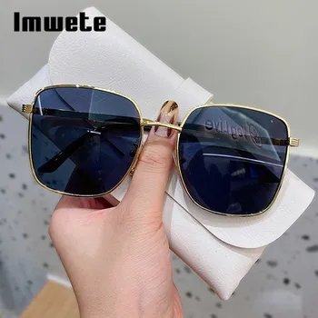 Imwete Vintage Square Ženy, sluneční Brýle Velký Rám Sluneční Brýle Dámské Luxusní Značky Značkové Brýle Ženy Odstíny UV400