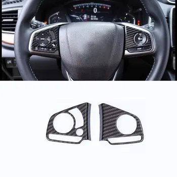 Pro Honda CR-V CRV 2017 2018 ABS Carbon Fiber Volantu Tlačítko Dekorativní nálepka Kryt Čalounění Car styling příslušenství 2ks