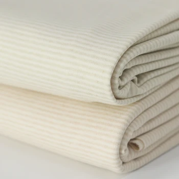 50*180 cm organické bavlny jersey tkanina dítě přirozené barevné bavlněné pletené tkaniny o půl metru